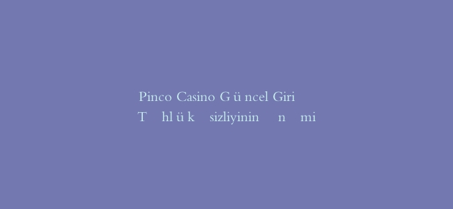 Pinco Casino Güncel Giriş Təhlükəsizliyinin Önəmi
