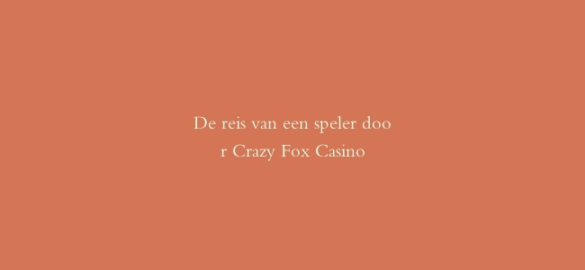 De reis van een speler door Crazy Fox Casino