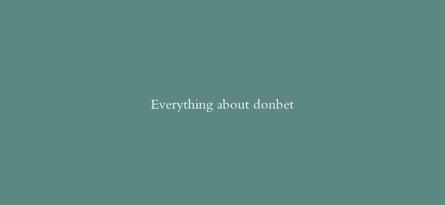 Everything about donbet
